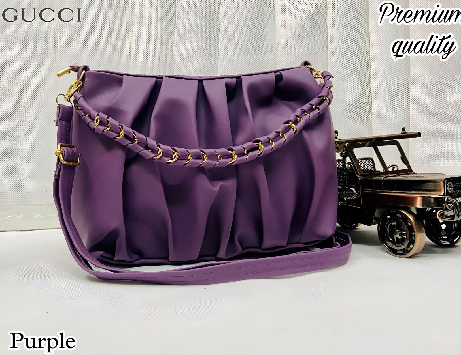 Chic and Effortlessly Trendy: Wrinkled Style Ladies Sling Bag